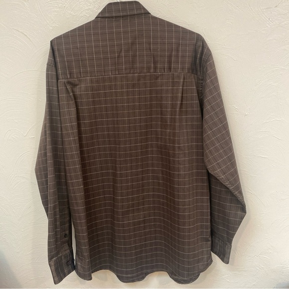 Haggar Mens Plaid Long Sleeve Button Down Shirt - Picture 3 of 5